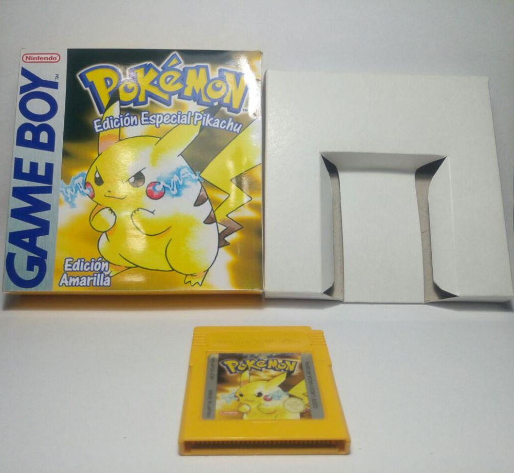 elemento De este modo No se mueve ᐅ GAMIMBO - Cartucho Pokemon Amarillo + Caja repro GB de Game Boy nuevo o de segunda mano elemento De este modo No se mueve ᐅ GAMIMBO - Cartucho Pokemon Amarillo + Caja repro GB de Game Boy nuevo o de segunda mano